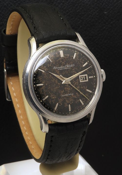 fig 5. Rare All Original IWC 8541 Automatic Black Gilt Tropical Dial c1960