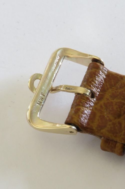 fig 5. All Original Solid 9ct Gold Omega 266 with Box, 9ct buckle and Strap 1955