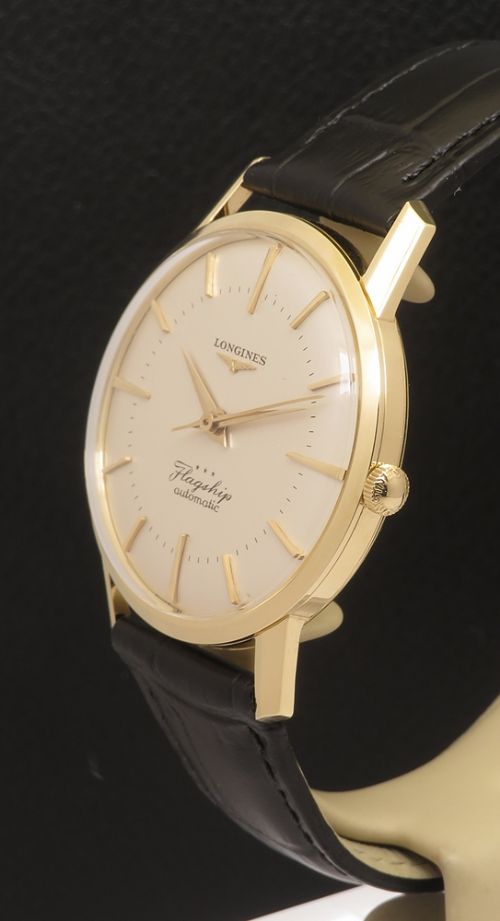 fig 1. Museum quality solid 18ct gold Longines Flagship Automatic from 1961