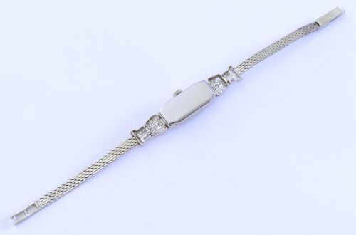 fig 2. Beautiful Platinum and Diamond Longines Art Deco Cocktail Watch c1950s