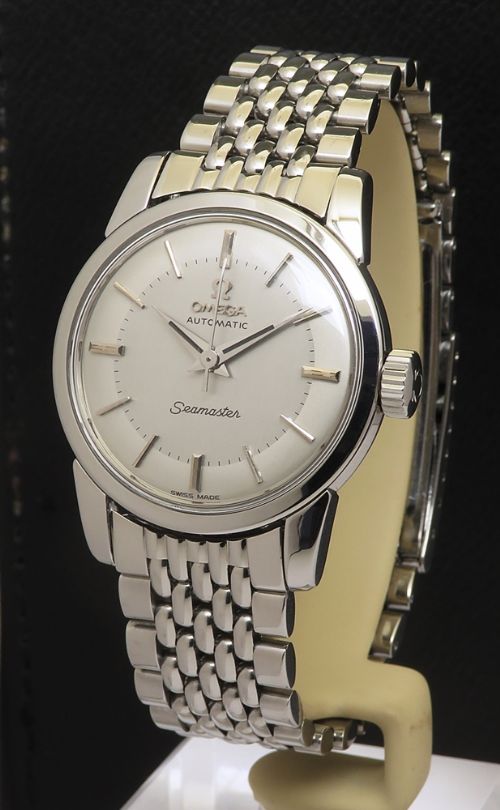 fig 1. Rare Omega Seamaster Automatic Art Deco With Original Bracelet c1958