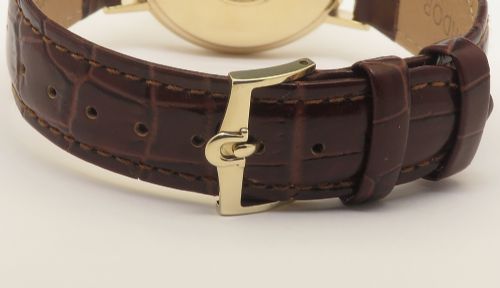 fig 5. Solid 9ct Gold Omega Seamaster Deville with Box, Papers and 9ct Omega buckle 1967