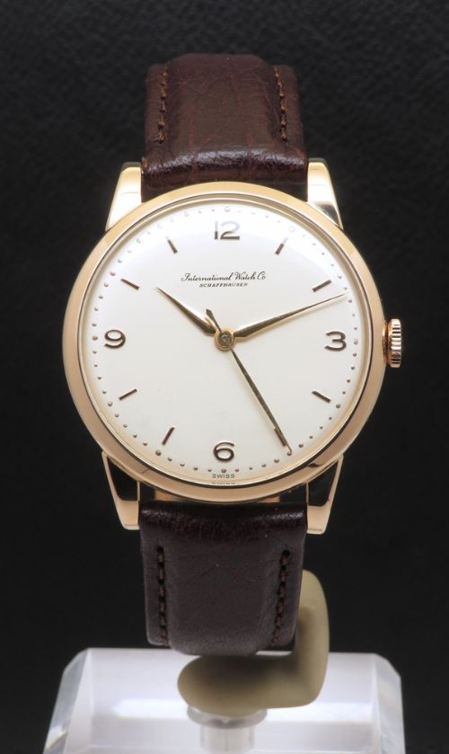 fig 1. Fully Restored Solid 18ct Rose Gold IWC Calibre 89 Oversize from 1957