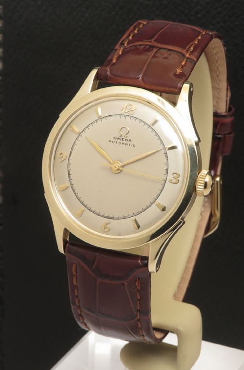 Rare 14ct Gold Omega Bumper Automatic Two Tone 1947