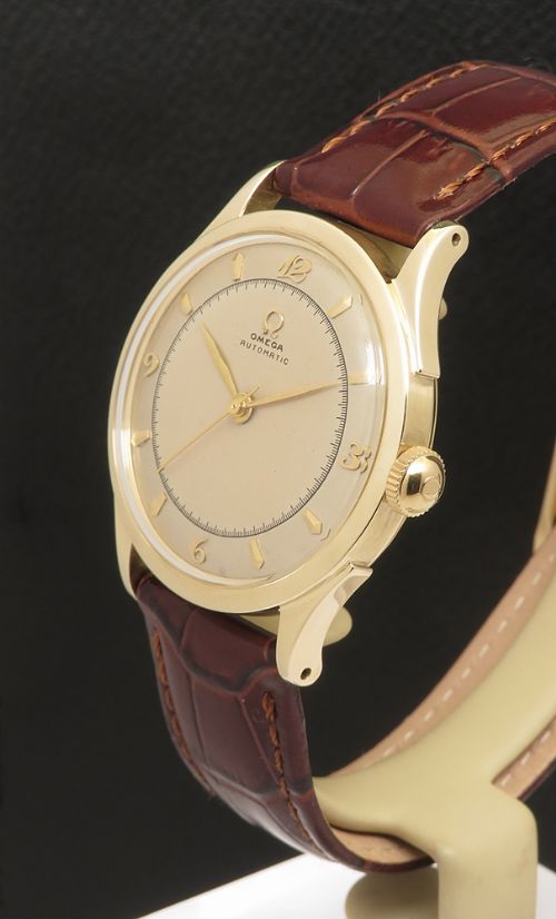 fig 1. Rare 14ct Gold Omega Bumper Automatic Two Tone 1947
