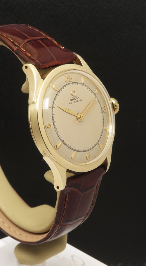 fig 3. Rare 14ct Gold Omega Bumper Automatic Two Tone 1947