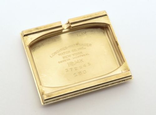 fig 5. Very Rare Solid 14ct Gold Longines Art Deco Gents Watch from 1955