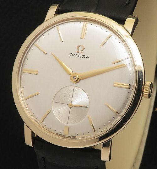 fig 2. Near Mint All Original Solid 9ct Gold Omega 510 Slimline Gents Watch 1959