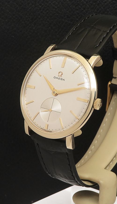 fig 3. Near Mint All Original Solid 9ct Gold Omega 510 Slimline Gents Watch 1959