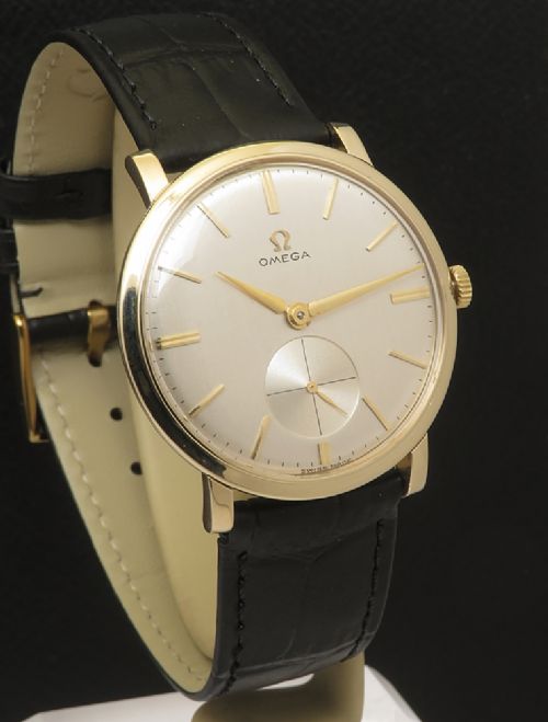 fig 4. Near Mint All Original Solid 9ct Gold Omega 510 Slimline Gents Watch 1959