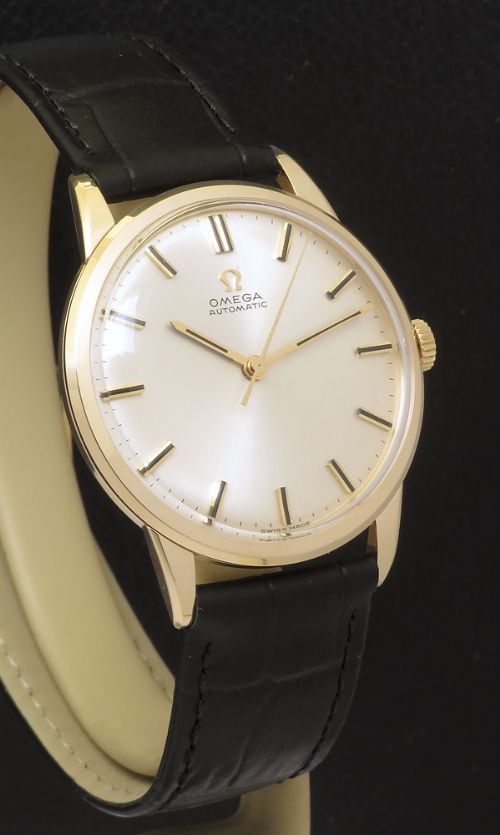 fig 2. Mint Unworn Solid 9ct Gold Omega Automatic With Box And Buckle 1966