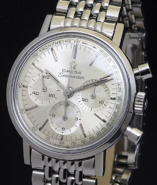 fig 1. Superb Original Omega Seamaster Cal 321 Chronograph With Box From 1967