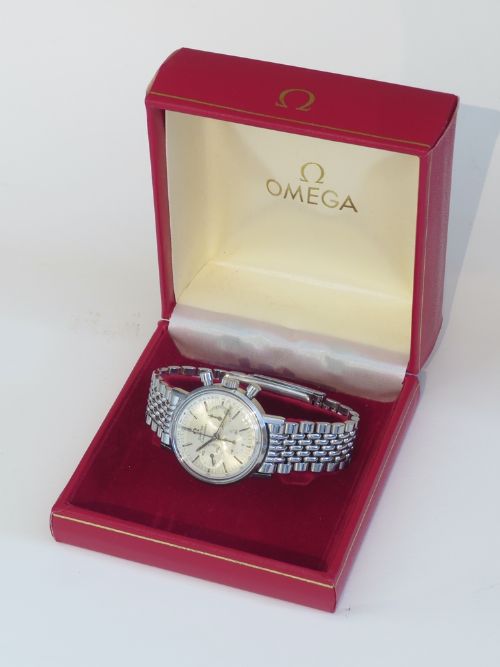 fig 7. Superb Original Omega Seamaster Cal 321 Chronograph With Box From 1967