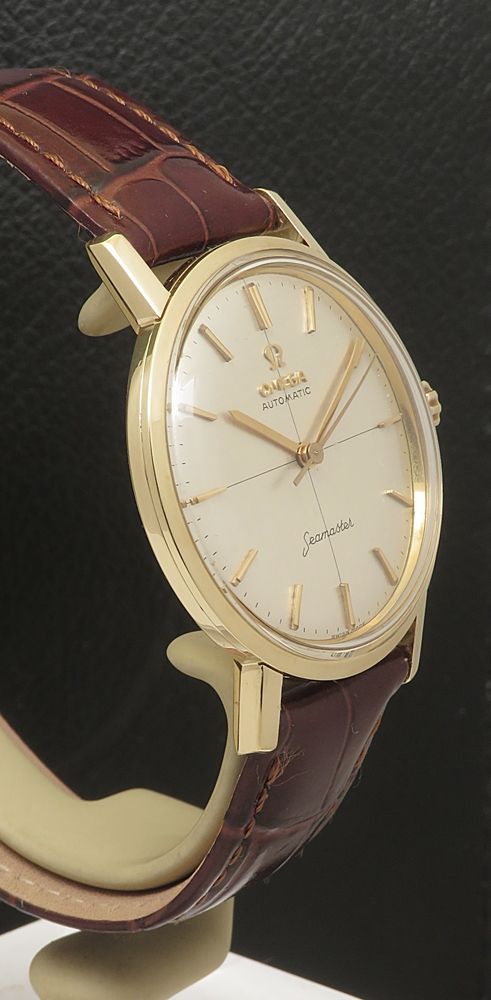 fig 1. Solid 18ct Gold Omega Seamaster Deville Crosshair with Box From 1961
