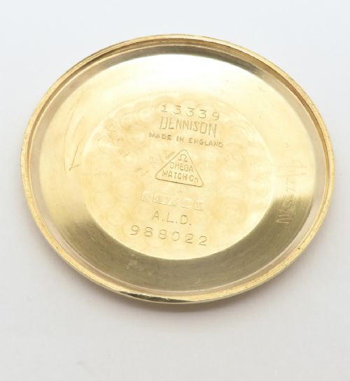 fig 3. Solid 9ct Gold Classic Black Dial Omega Calibre 286 from 1959