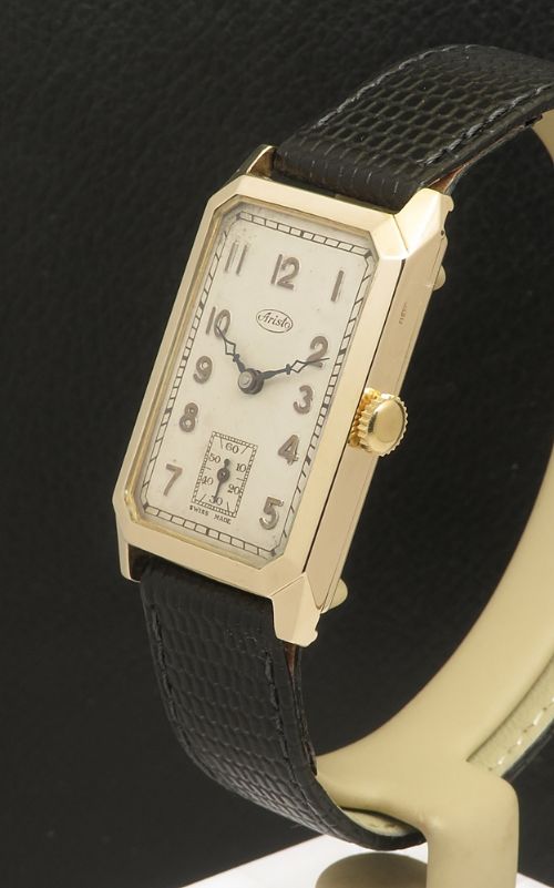 fig 2. Rare Museum Quality Solid 9ct Gold Aristo Art Deco Chronometer From 1937