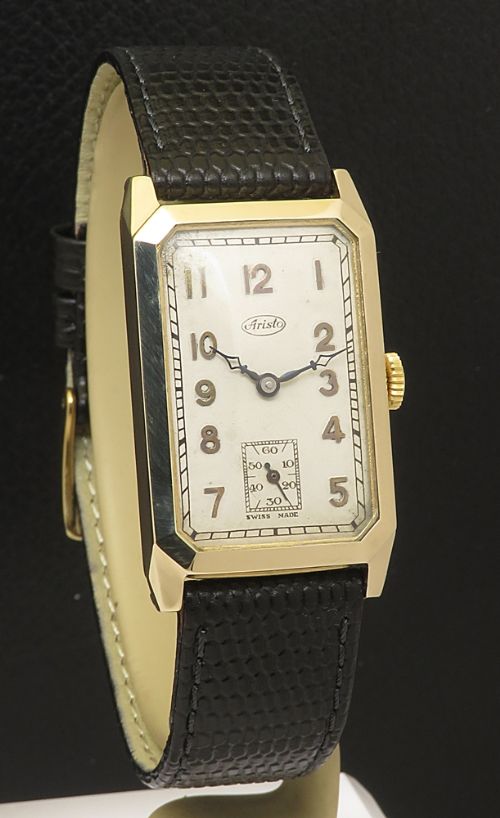 fig 3. Rare Museum Quality Solid 9ct Gold Aristo Art Deco Chronometer From 1937