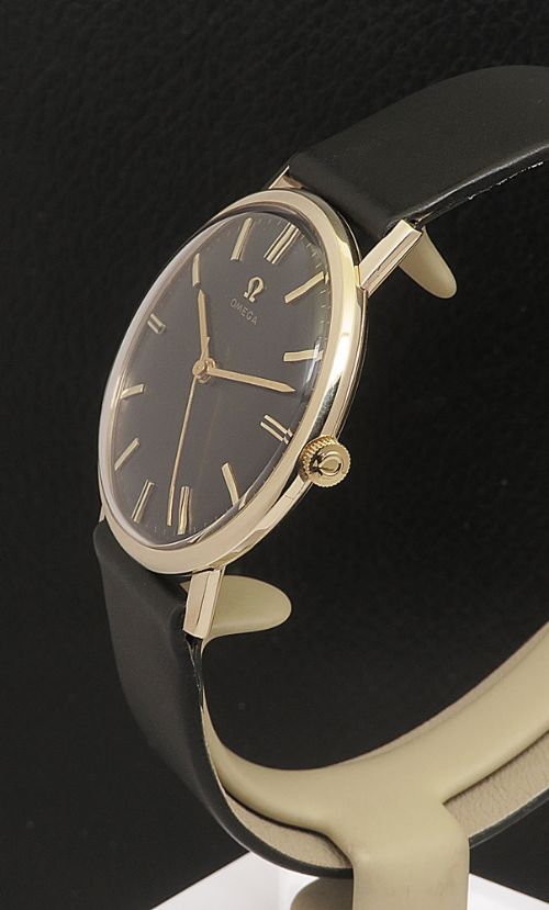 fig 1. Superb Fully Restored Solid 9ct Gold Omega 601 Slimline From 1966