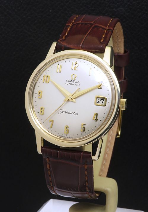 fig 1. Fully Restored Heavy solid 9ct gold Numeric Dial Omega Seamaster Automatic c1966