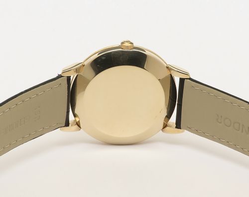 fig 3. Rare Solid 14ct Gold Omega Tresor Bumper Automatic Two Tone Dial c1953