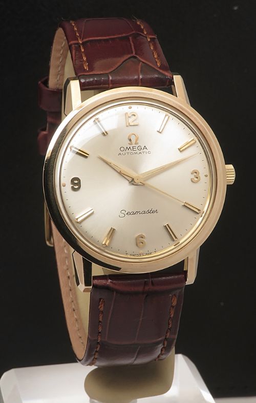 fig 2. Mint Heavy solid 9ct gold Explorer Dial Omega Seamaster Automatic c1964