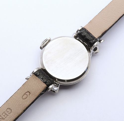 MINT WITH BOX ALL ORIGINAL 18CT WHITE GOLD AND DIAMONDS OMEGA COCKTAIL WATCH FROM 1960 - ADDITIONAL PHOTO 5