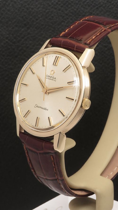 fig 1. Near Mint All Original Heavy Solid 9ct Gold Omega Seamaster Automatic 1964