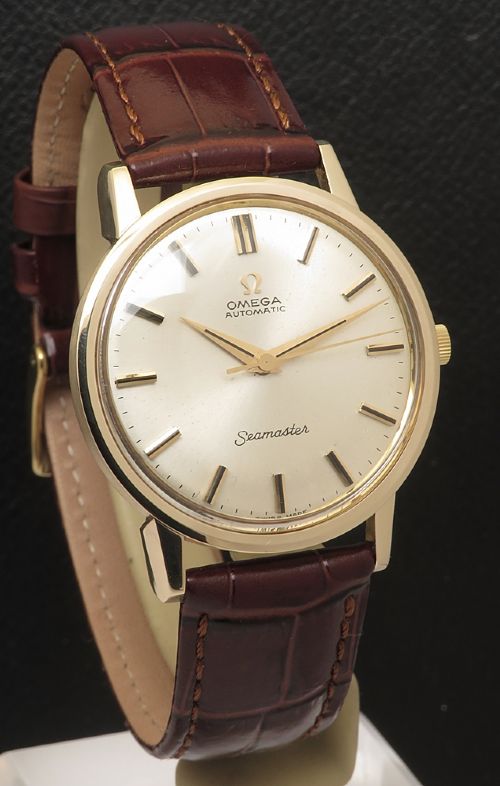 fig 2. Near Mint All Original Heavy Solid 9ct Gold Omega Seamaster Automatic 1964