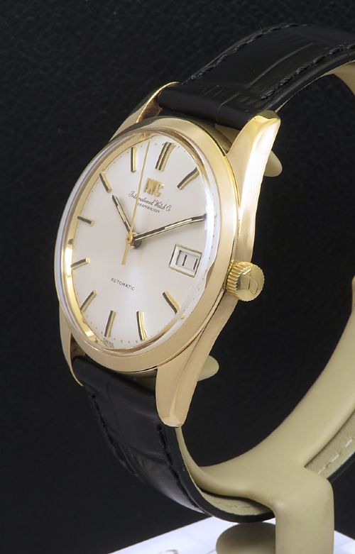 fig 1. Mint All Original Solid 18ct Gold IWC 8541B Automatic Chronometer 1969 with Box
