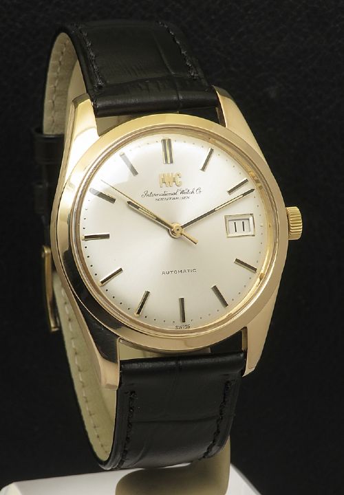 fig 2. Mint All Original Solid 18ct Gold IWC 8541B Automatic Chronometer 1969 with Box