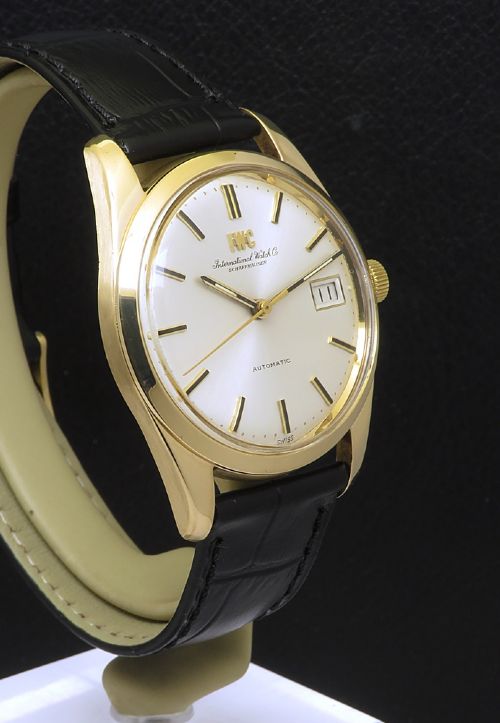 fig 3. Mint All Original Solid 18ct Gold IWC 8541B Automatic Chronometer 1969 with Box