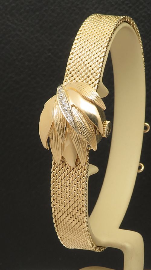 MINT SOLID 14CT GOLD OMEGA DIAMOND HOODED COCKTAIL WATCH FROM 1966 WITH BOX - ADDITIONAL PHOTO 2