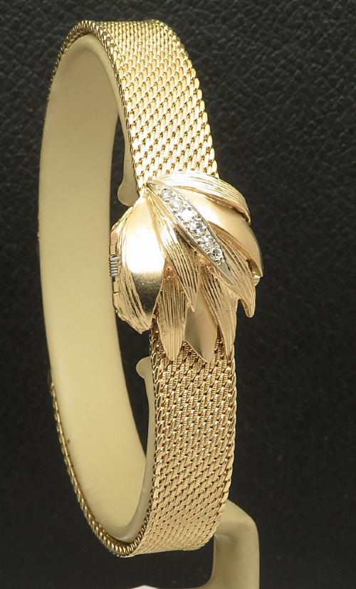 MINT SOLID 14CT GOLD OMEGA DIAMOND HOODED COCKTAIL WATCH FROM 1966 WITH BOX - ADDITIONAL PHOTO 3