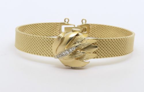 MINT SOLID 14CT GOLD OMEGA DIAMOND HOODED COCKTAIL WATCH FROM 1966 WITH BOX - ADDITIONAL PHOTO 5