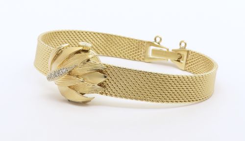 MINT SOLID 14CT GOLD OMEGA DIAMOND HOODED COCKTAIL WATCH FROM 1966 WITH BOX - ADDITIONAL PHOTO 6