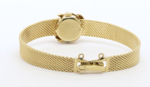 MINT SOLID 14CT GOLD OMEGA DIAMOND HOODED COCKTAIL WATCH FROM 1966 WITH BOX - ADDITIONAL PHOTO 8