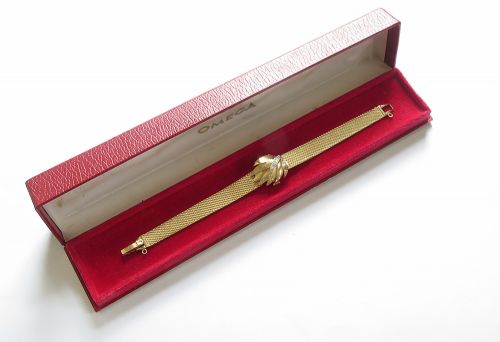 MINT SOLID 14CT GOLD OMEGA DIAMOND HOODED COCKTAIL WATCH FROM 1966 WITH BOX - ADDITIONAL PHOTO 12
