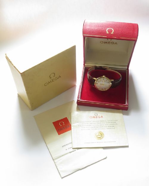 MUSEUM QUALITY 18CT GOLD OMEGA SEAMASTER DEVILLE WITH BOXES PAPERS AND BUCKLE FROM 1962 - ADDITIONAL PHOTO 10