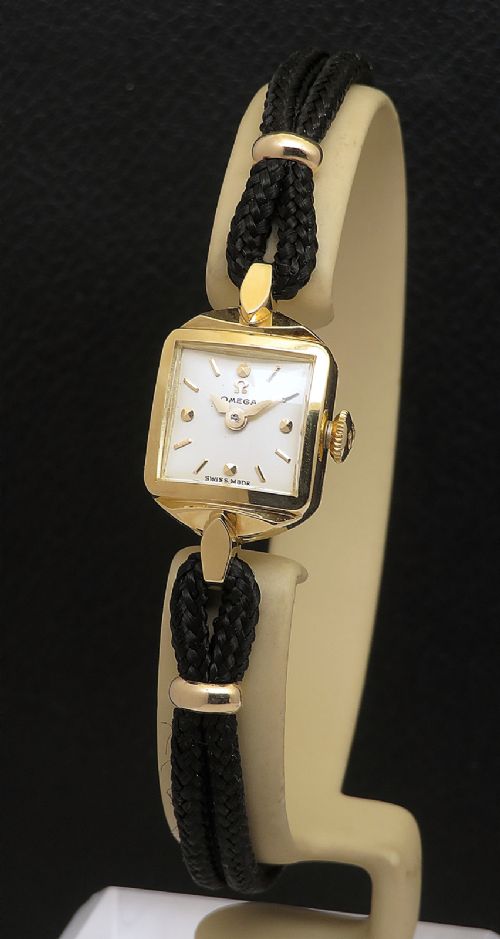 Museum Quality Solid 18ct Gold Omega Ladies Cocktail Watch from 1956