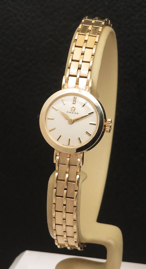 Mint All Original Solid 9ct Gold Omega Ladies Watch with Box from 1961