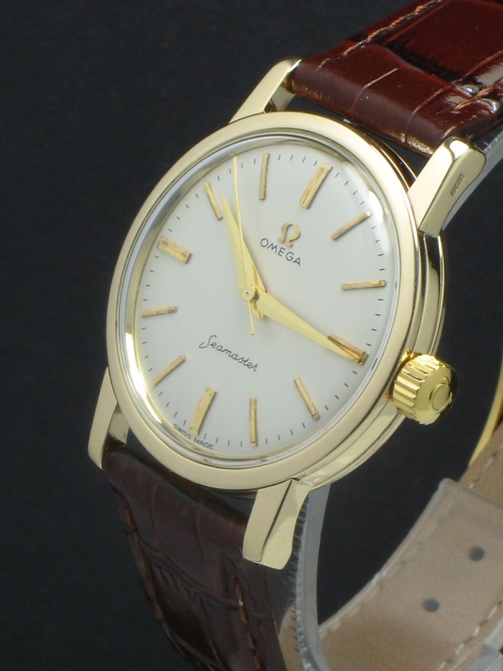 SUPERB SOLID 9CT GOLD OMEGA SEAMASTER CALIBRE 520 MENS VINTAGE WATCH C1959