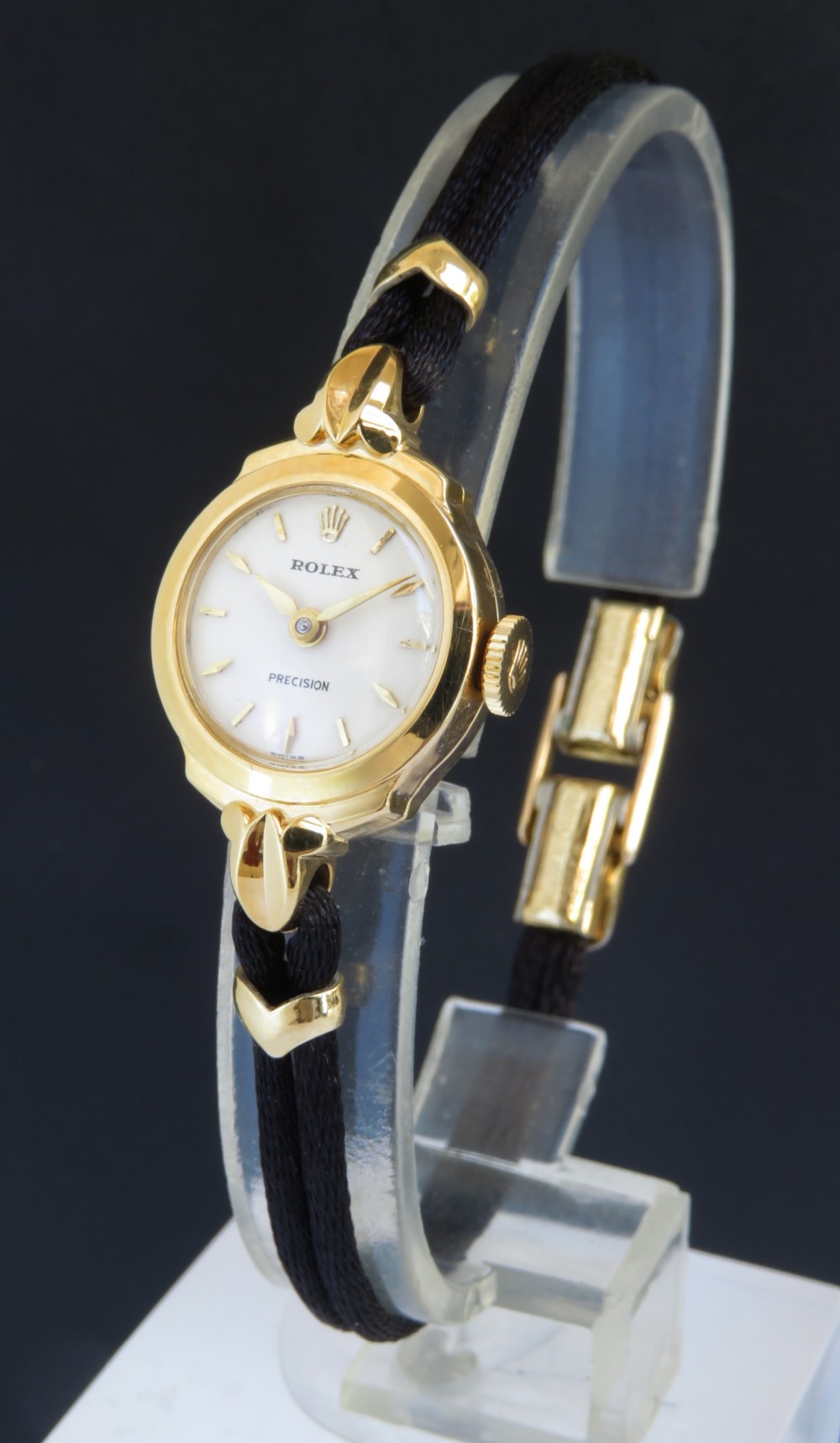 BEAUTIFUL SOLID 18CT 18K GOLD ROLEX PRECISION LADIES COCKTAIL WATCH C1959