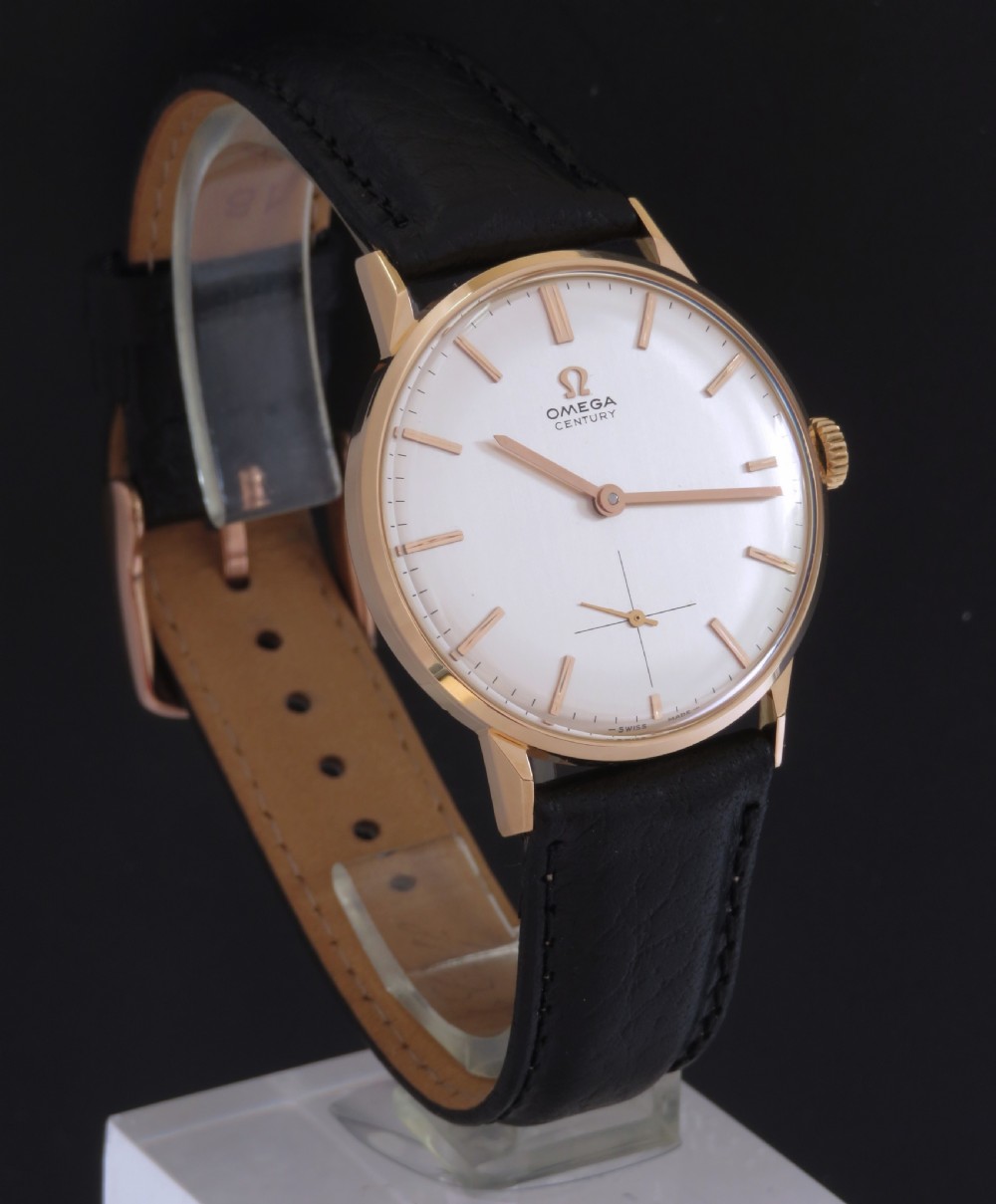 ORIGINAL SOLID 18CT 18K ROSE GOLD OMEGA CENTURY CALIBRE 269 MENS VINTAGE WATCH C1964 View IV