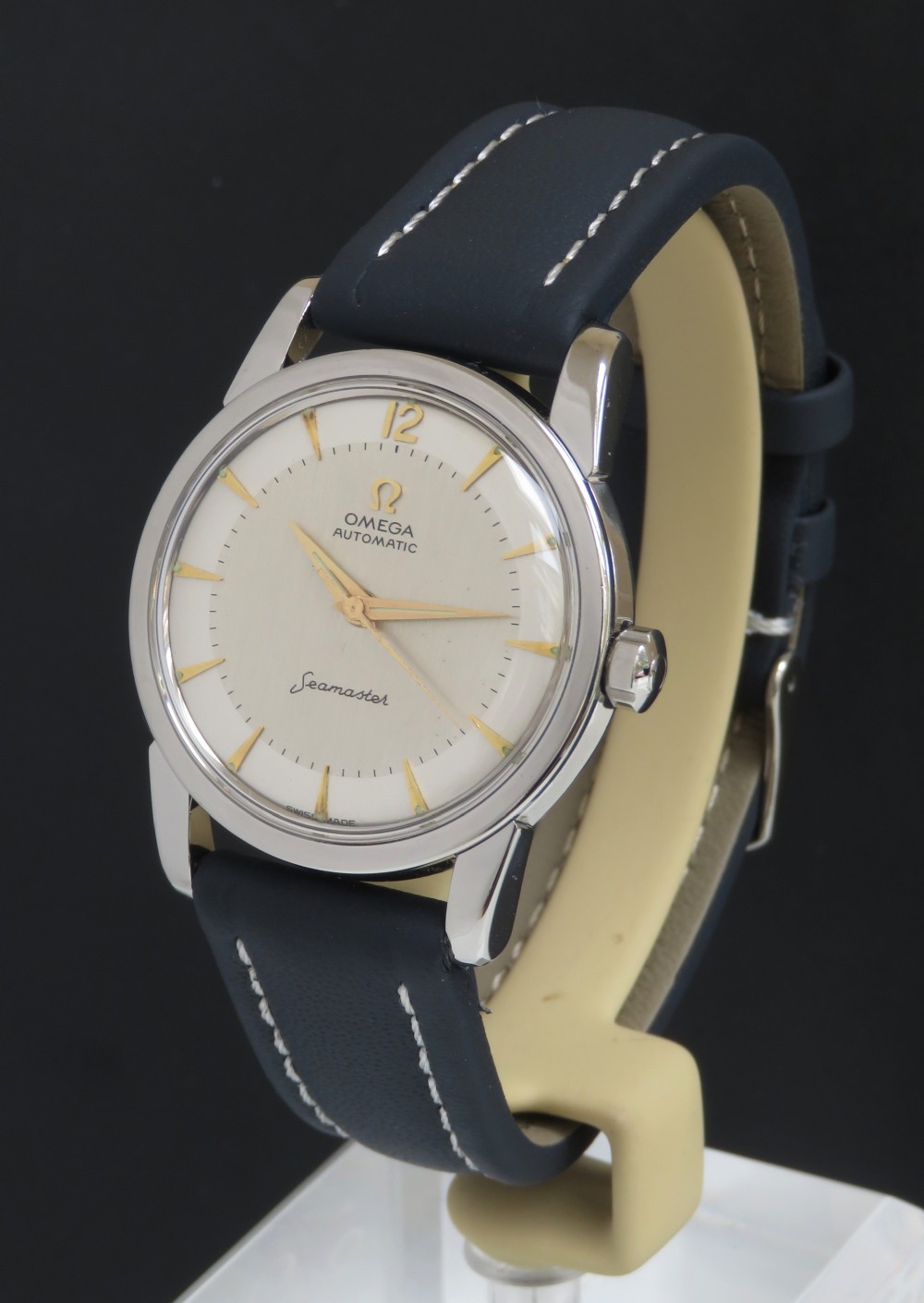 VINTAGE OMEGA SEAMASTER AUTOMATIC CALIBRE 501 TWO TONE DIAL MENS WATCH C1955
