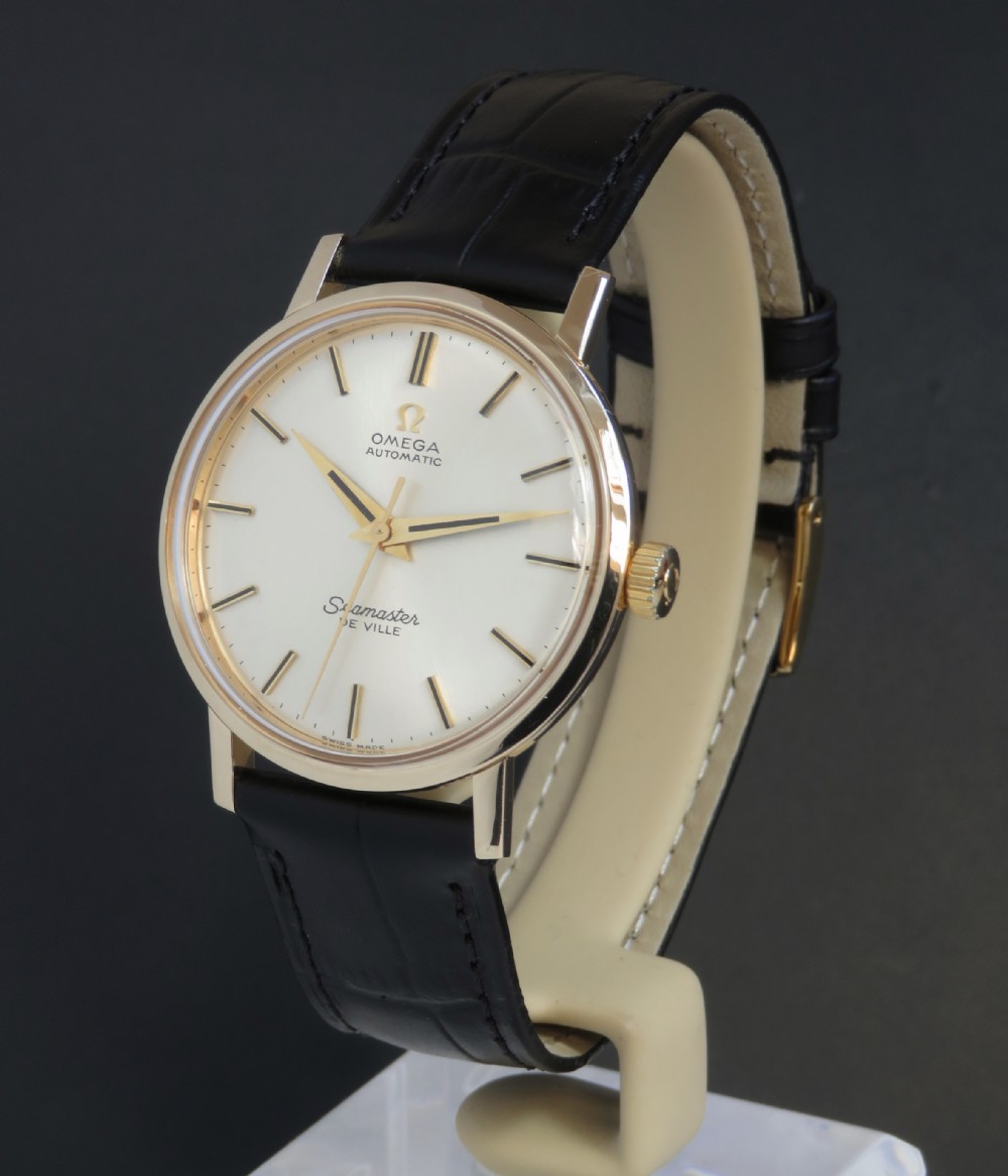 ORIGINAL SOLID 9CT GOLD OMEGA SEAMASTER DE VILLE AUTOMATIC MENS VINTAGE WATCH C1968