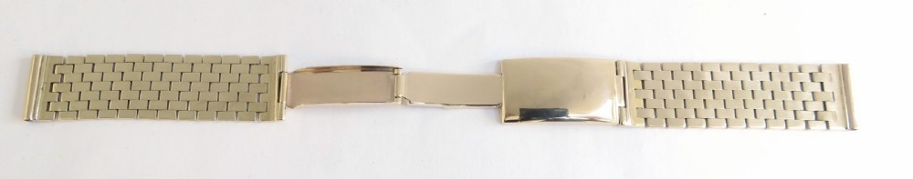SOLID 9CT GOLD WATCH BRACELET STRAP C1961 View IV