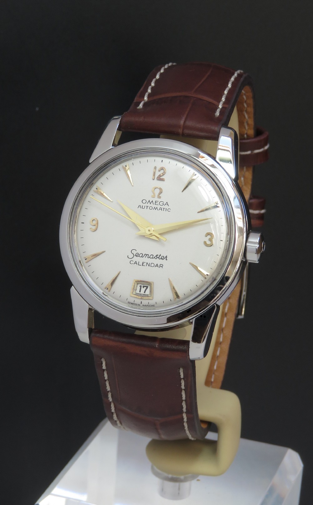 Rare Omega Seamaster Mark 1 Bumper Calendar Automatic Vintage Watch c1954