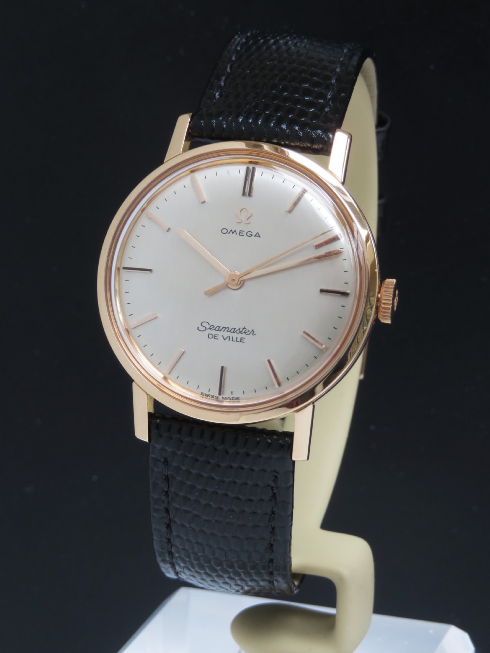 Solid 18ct Rose Gold Omega Seamaster De Ville c1962