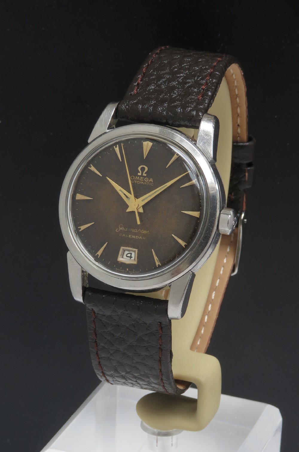 Extremely Rare Omega Seamaster Bumper Calendar Tropical Vintage Watch c1955