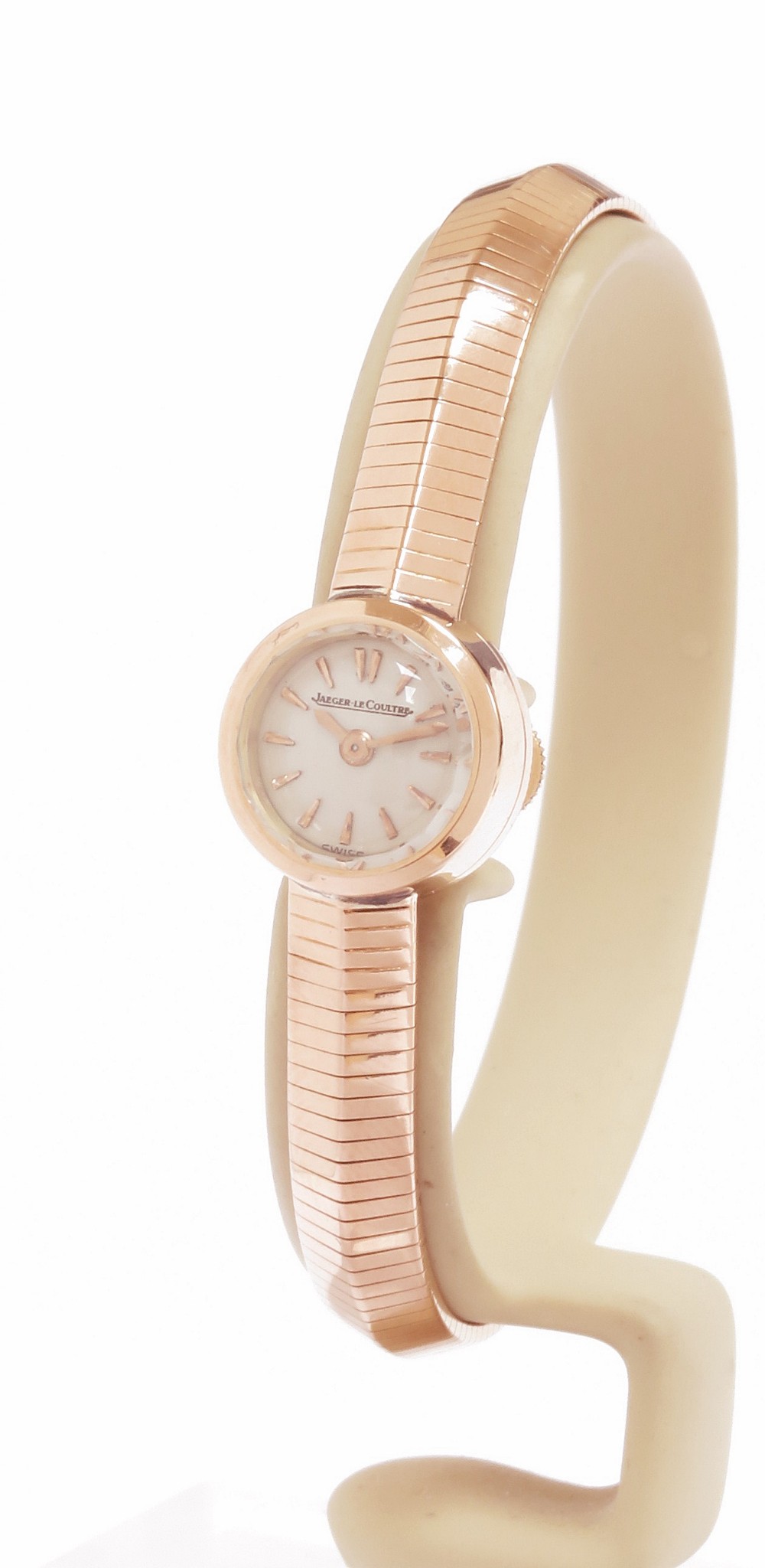 Mint Condition Solid 18ct Rose Gold Jaeger- LeCoutre Ladies Cocktail Watch c1960